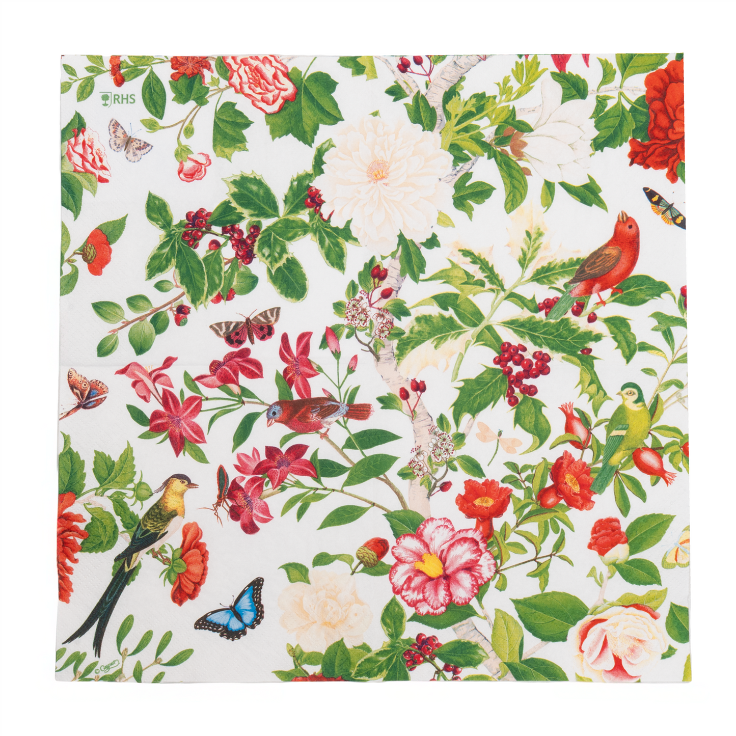 Napkin coffee Christmas Chinoiserie white