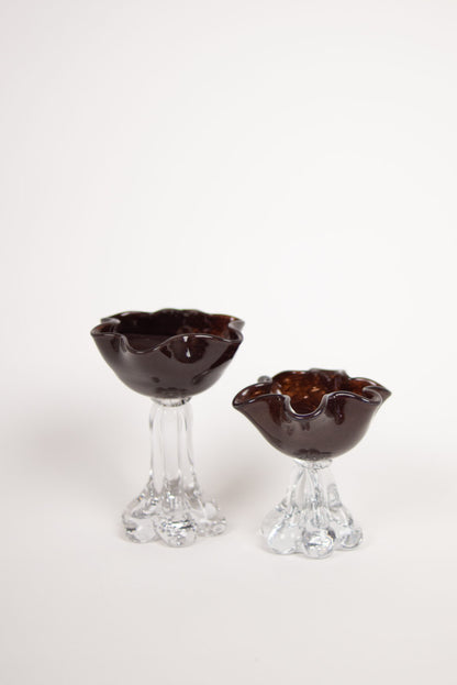 Verna telysholder brun 17 cm