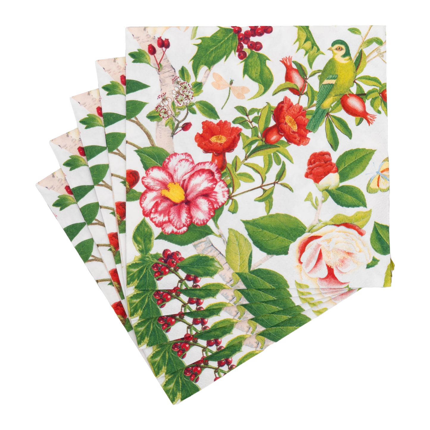 Napkin coffee Christmas Chinoiserie white