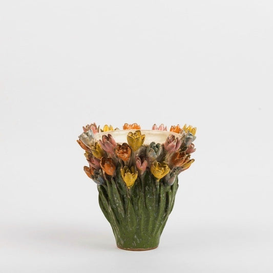 Tulip vase color 23x25 cm