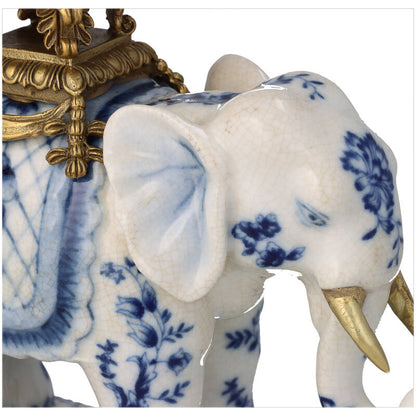 Dekor bolle elefant blå 28 cm