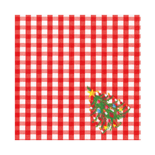 Serviett lunch Christmas Tree Gingham