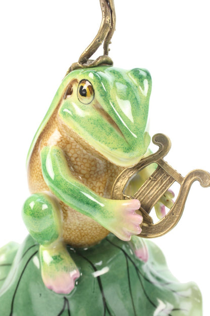 Candlestick frog porcelain 25 cm