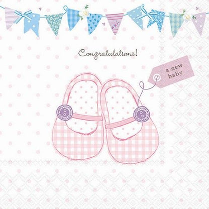 Napkin Lunch Baby Shoes Pink