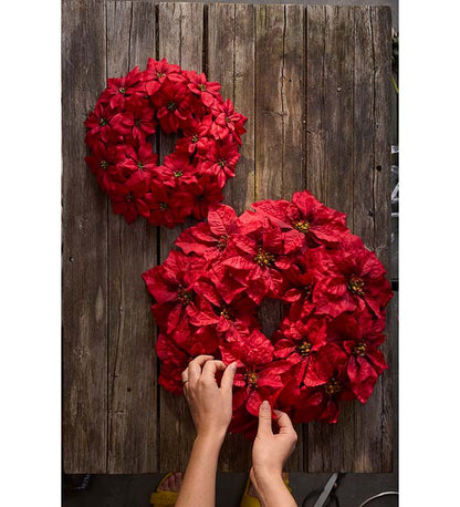 Wreath poinsettia red 30 cm