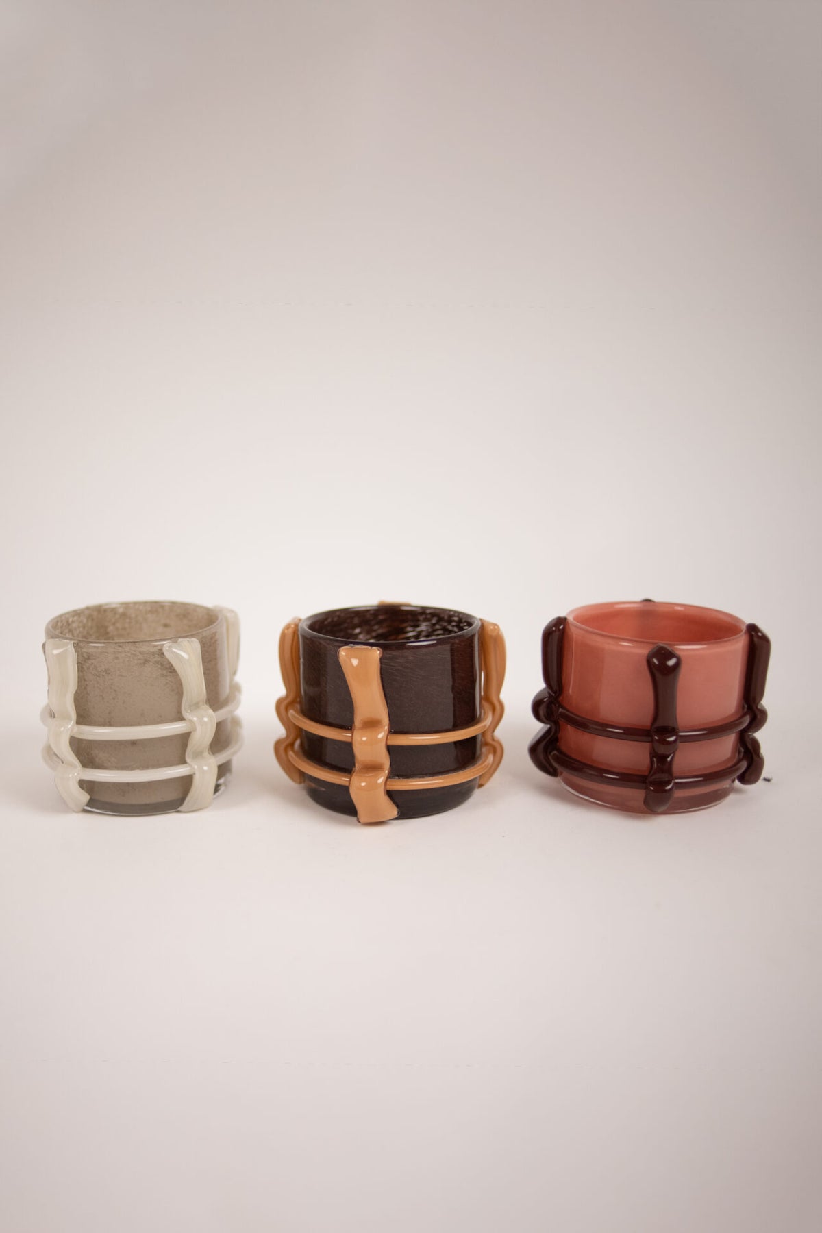 Telysholder Caramel rosa 10 cm