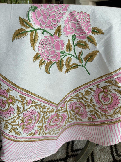 Duk Roses blokktrykk 150x250 cm