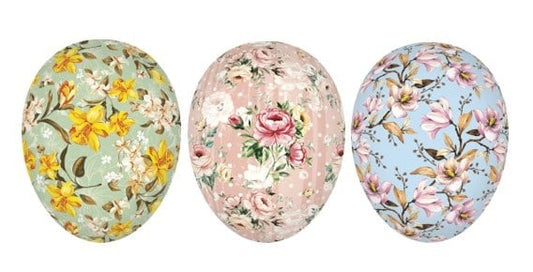 Påskeegg med blomster 15 cm