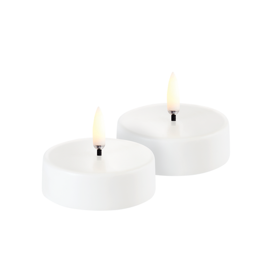 LED Telys maxi hvit 6x2,3 cm