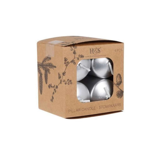 Kubbelys sølv metallic 4x6 cm