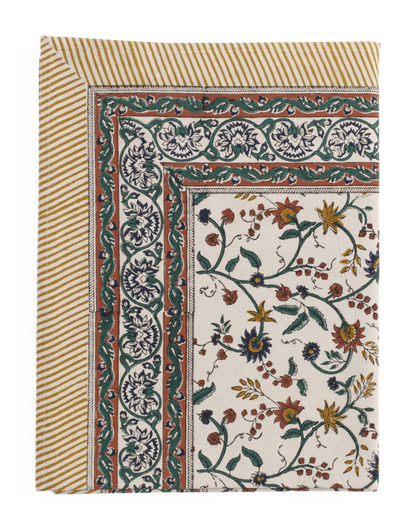 Tablecloth Samode Ochre, Blue & Green 170x270 cm