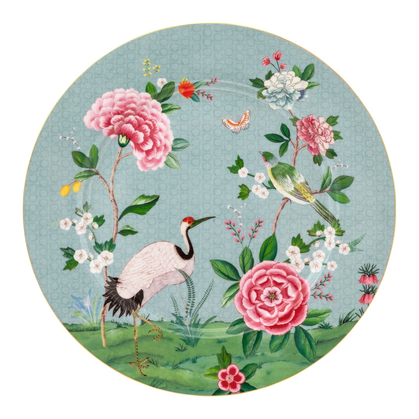 Blushing Birds Blue dekketallerken 32 cm