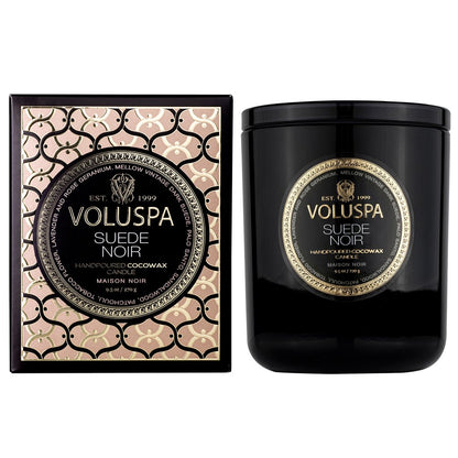 Suede Noir Classic Boxed Candle 60 Timer