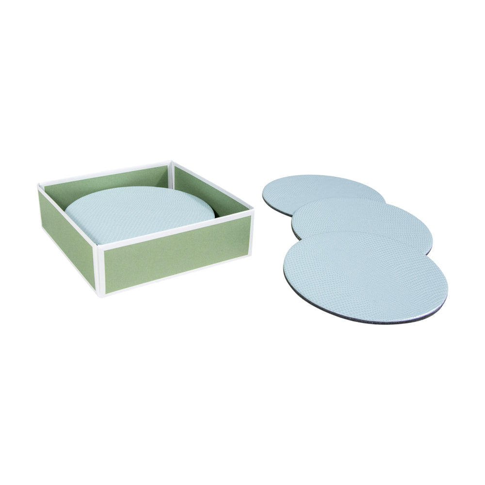 Coaster Lizard Soft Aqua 8 pcs