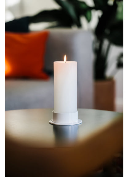 The square candlestick white 5 cm