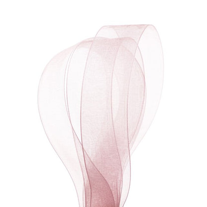 Organza ribbon light pink 15 mm