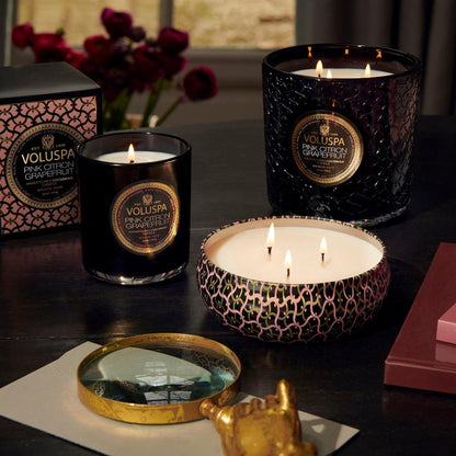Pink Citron Grapefruit 3-Wick Tin Candle 40 Hours