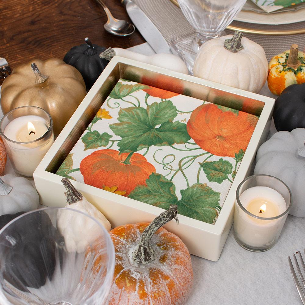 Serviett lunch Heirloom Pumpkins Ivory & Orange