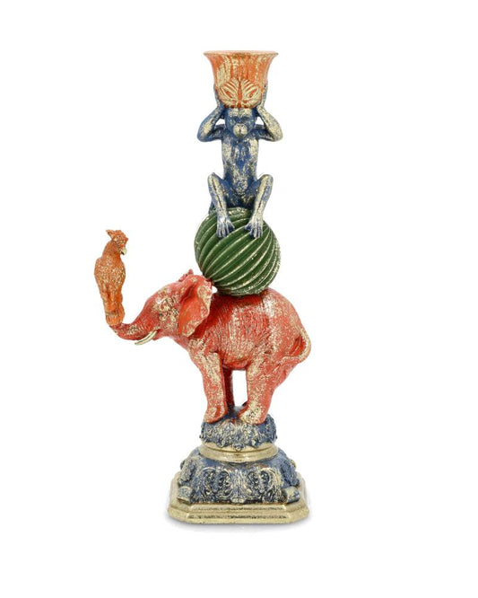 Lysestake Savann orange elefant 28 cm