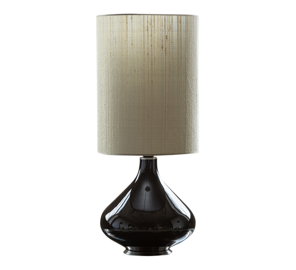 Flavia table lamp 70 cm Black Silk Grey Green shade