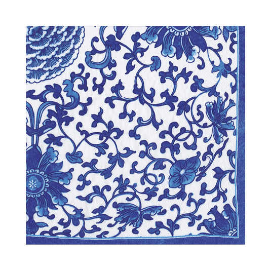 Serviett lunch Indigo garden blue/white