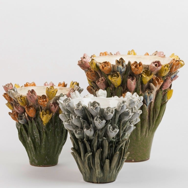Vase Tulip color 23x25 cm