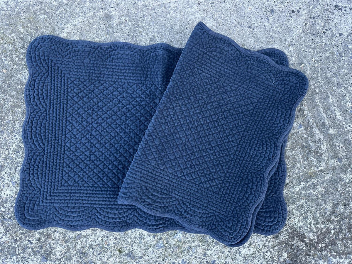 Velvet placemat Indigo
