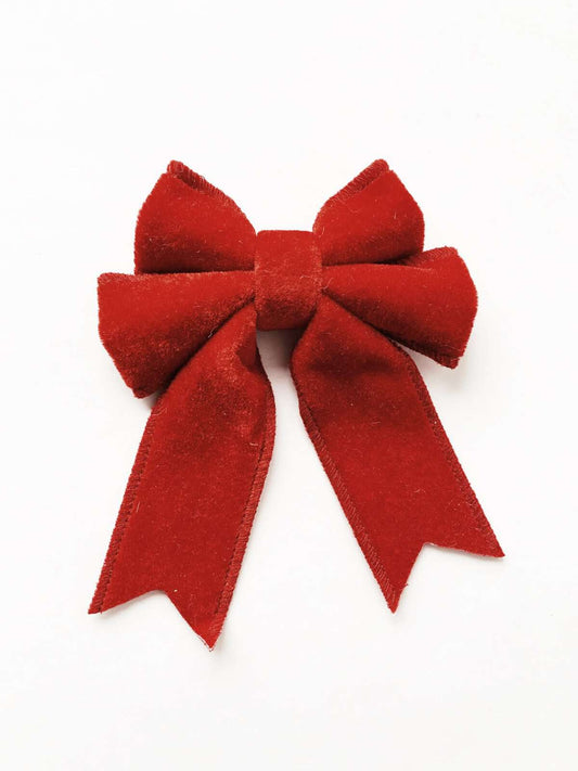 Juletrepynt velour sløyfe 12x15 cm