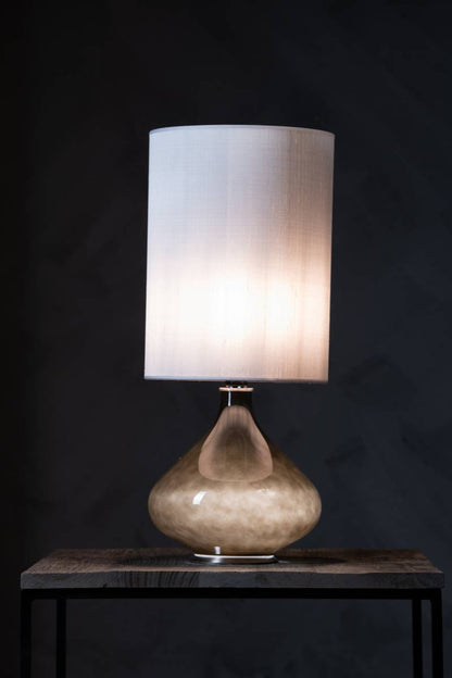 Flavia bordlampe 70 cm Negra m/Seda Plata skjerm
