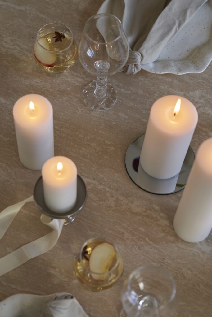 Candle tray matte silver 9 cm