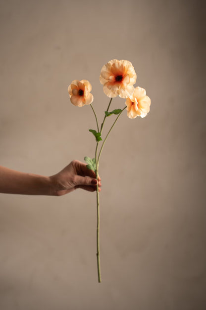 Japanese ranunculus peach 62 cm