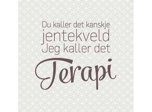 Serviett lunch jentekveld terapi brun