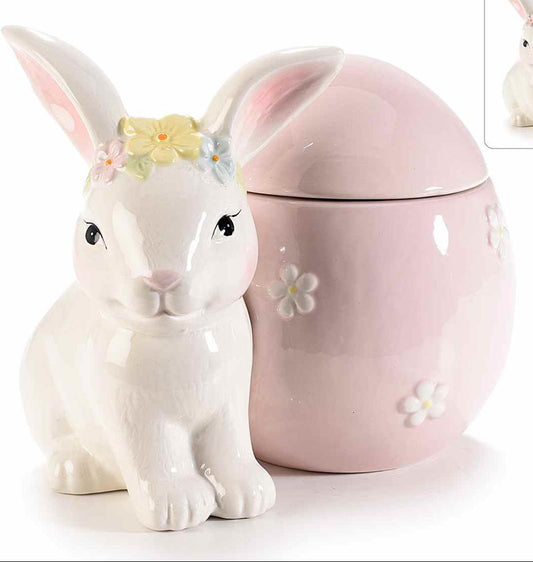 Krukke med harepus 13 cm