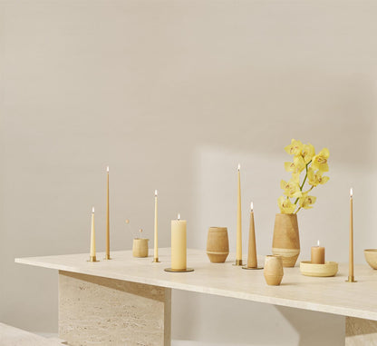 Candle Holder Brushed Gold S/2