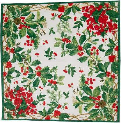 Serviett kaffe Holly Chintz white