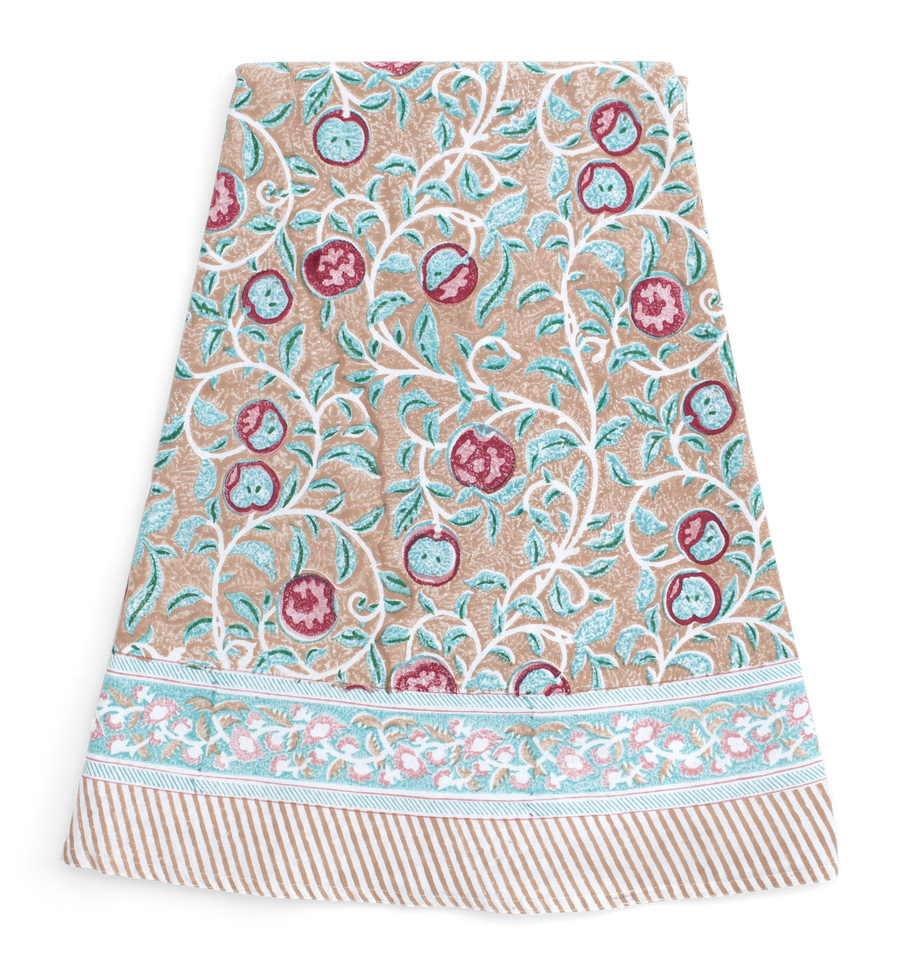 Tablecloth Apple beige round 160 cm