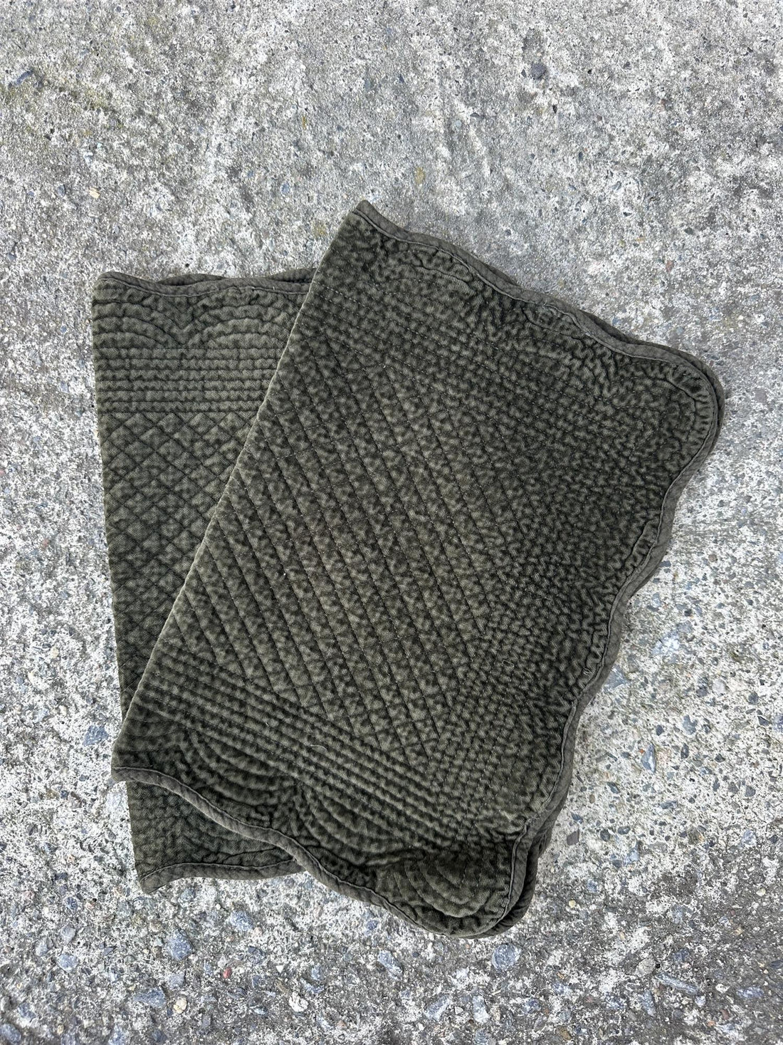 Placemat Velour Military Green