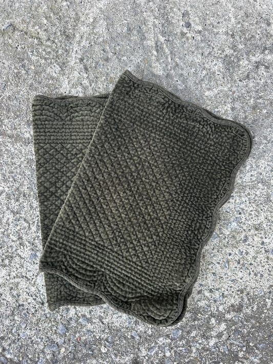 Placemat Velour Military Green