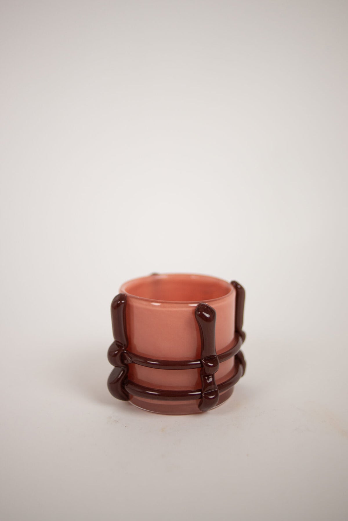 Telysholder Caramel rosa 10 cm