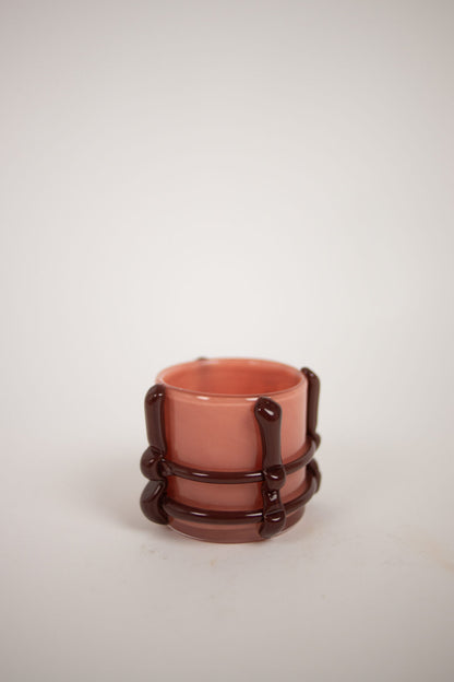 Telysholder Caramel rosa 10 cm