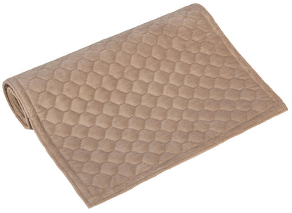 Løper bikube velur varm beige 33x100 cm