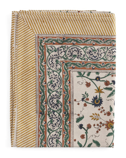 Tablecloth Samode Ochre, Blue & Green 170x270 cm