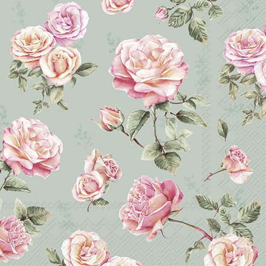 Serviett lunch Beth blue grey