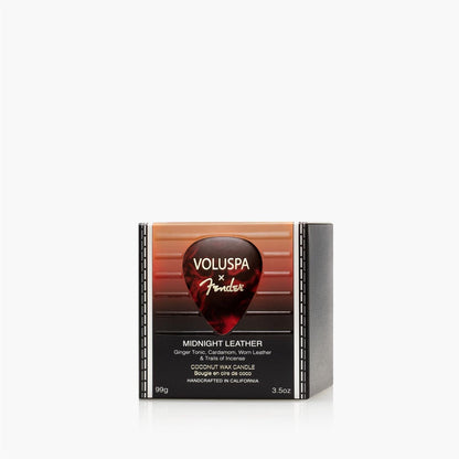 Midnight Leather Mini Boxed Candle 25 timer