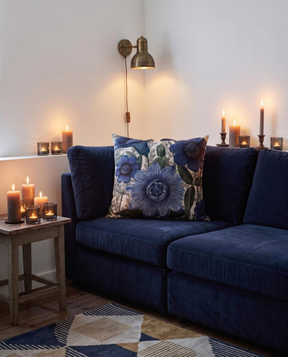 Cushion cover Blue Garden blue 50x50 cm