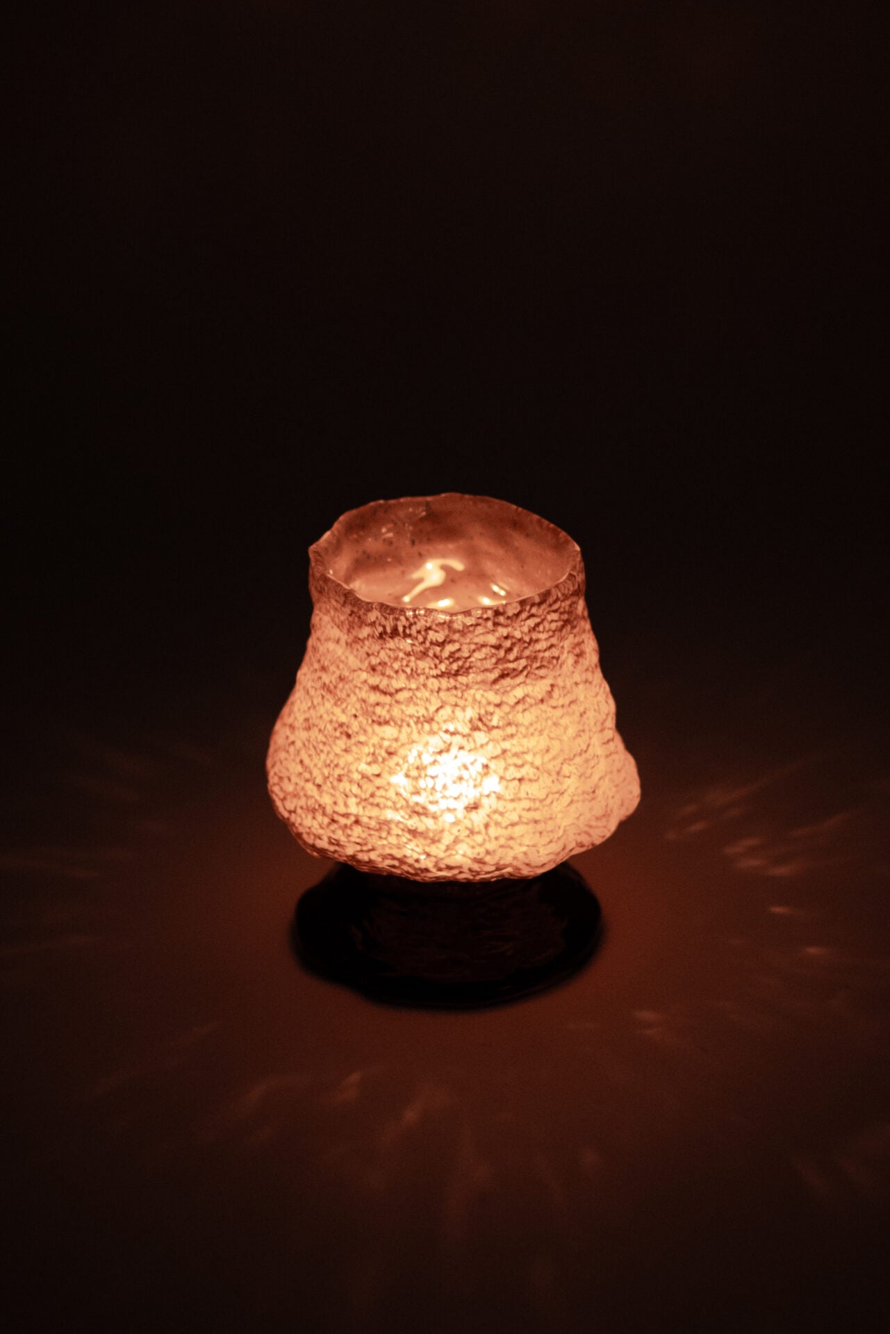 Telysholder Kiva taupe 15 cm