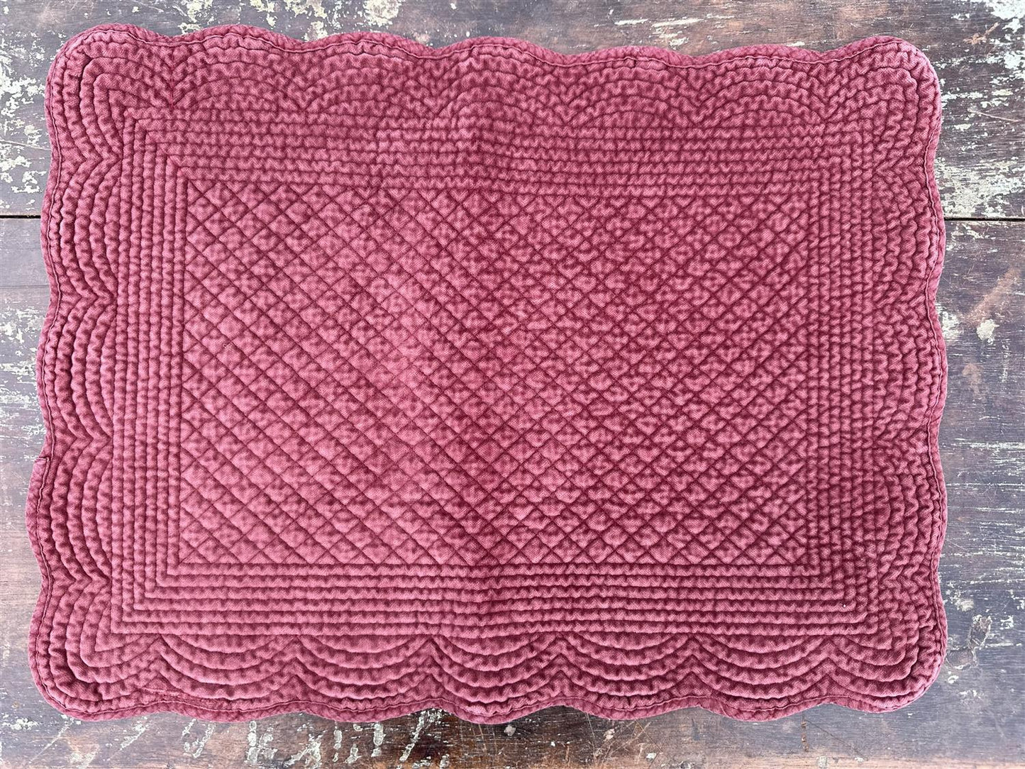 Spisebrikke velour Port Wine