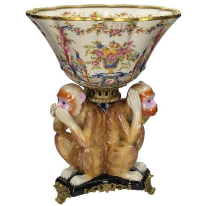 Decorative bowl monkey 43 cm