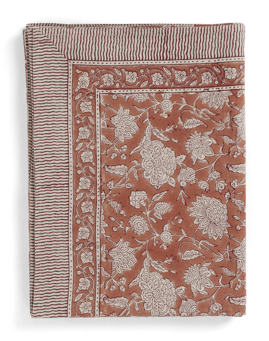 Tablecloth Indian Rose Terracotta 170x270 cm