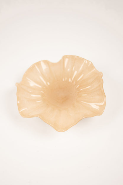 Loa skål på fot beige 22 cm